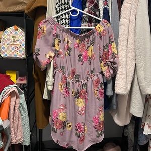 Floral purple dress